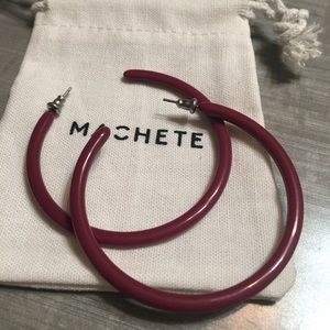 Machete large hoops in modern orchid
